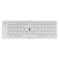 B023 Folding Keyboard, Foldable Bluetooth Keyboard with PU Leather Cover, Ergonomic Design, Tri-Device Connection, USB-C Charge