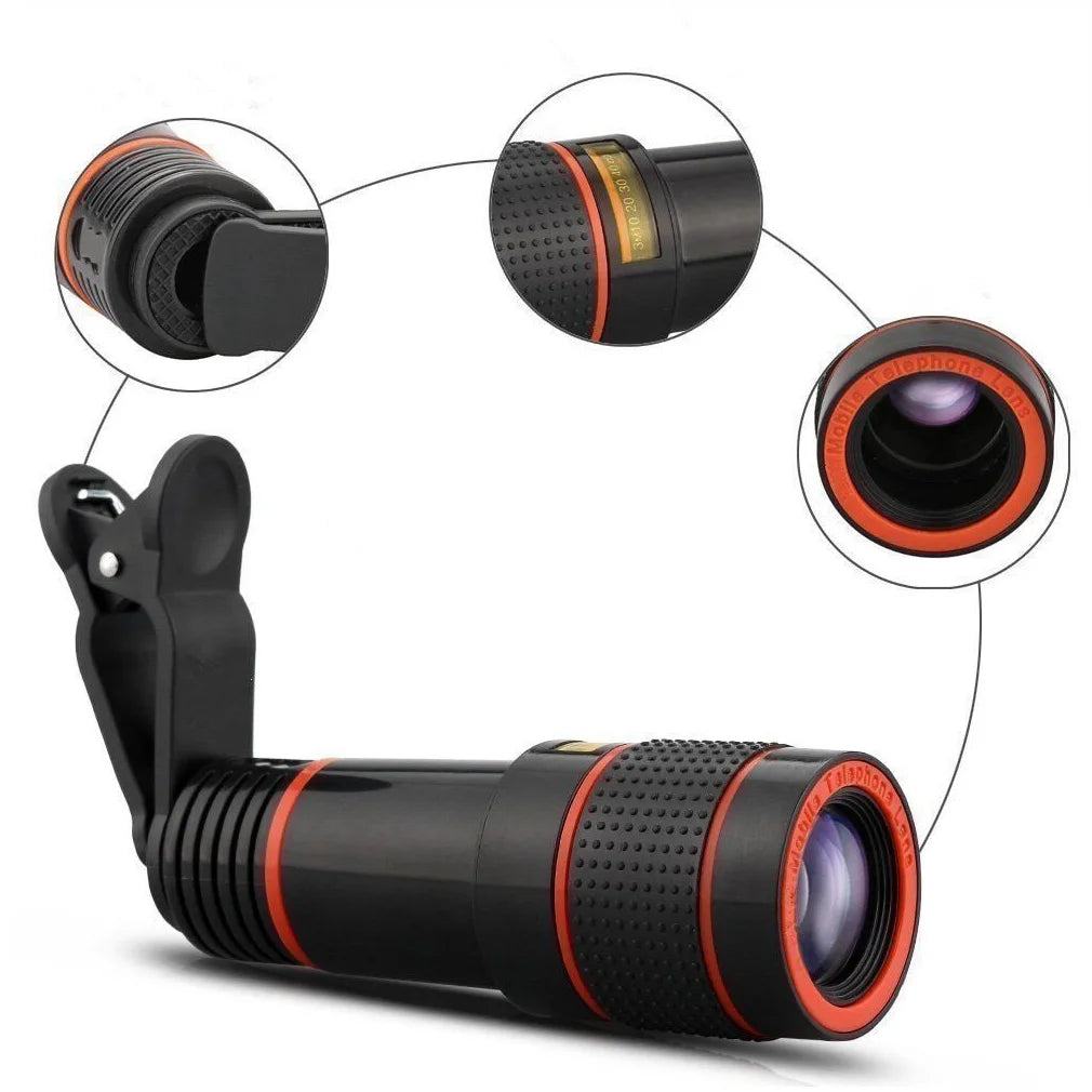 Hot Telescope 8,12 Time Mobile Phone Telephoto Lens Exquisitely HD Camera Zoom External Phone Lens Dropshipping Wholesale