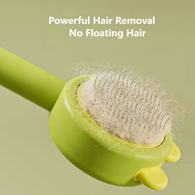 One Click Self Cleaning Pet Grooming Comb Floating Fur Removal Massage Brush Daily Beauty Care Tool For Cat Dog Puppy Kitten