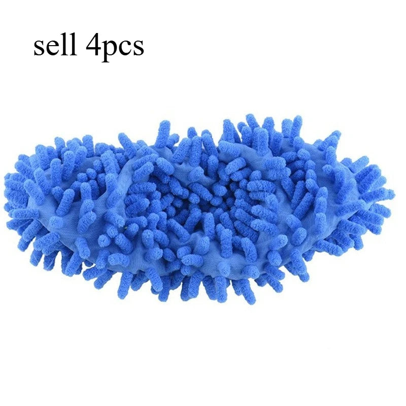 4pcs Multifunction Floor Dust Cleaning Slippers Shoes Lazy Mopping Shoes Home Floor Cleaning Micro Fiber Cleaning Shoes