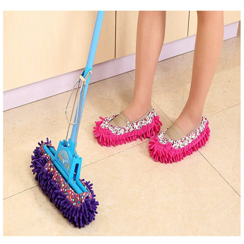 4pcs Multifunction Floor Dust Cleaning Slippers Shoes Lazy Mopping Shoes Home Floor Cleaning Micro Fiber Cleaning Shoes