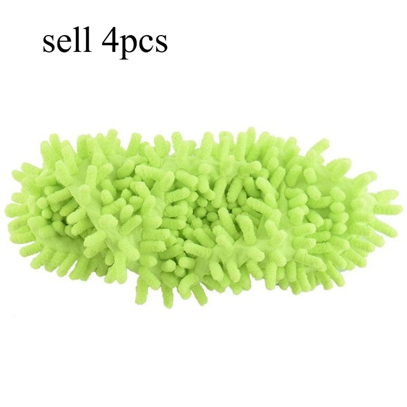 4pcs Multifunction Floor Dust Cleaning Slippers Shoes Lazy Mopping Shoes Home Floor Cleaning Micro Fiber Cleaning Shoes