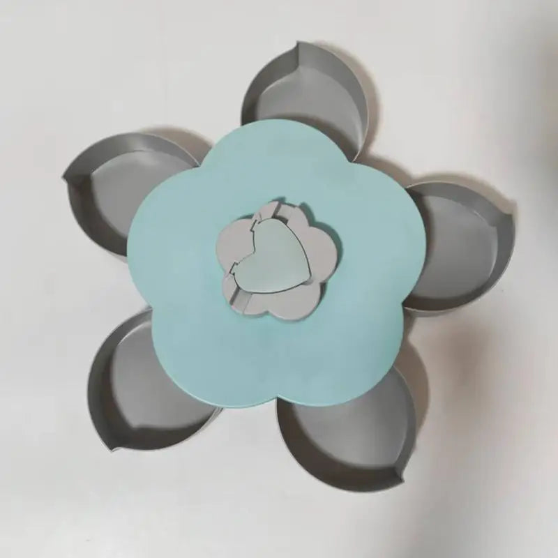 Snack Storage Box, Rotating Candy Box Petal Shape Food Snack Storage Box, Food Fruit Storage Box