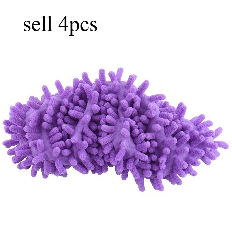 4pcs Multifunction Floor Dust Cleaning Slippers Shoes Lazy Mopping Shoes Home Floor Cleaning Micro Fiber Cleaning Shoes